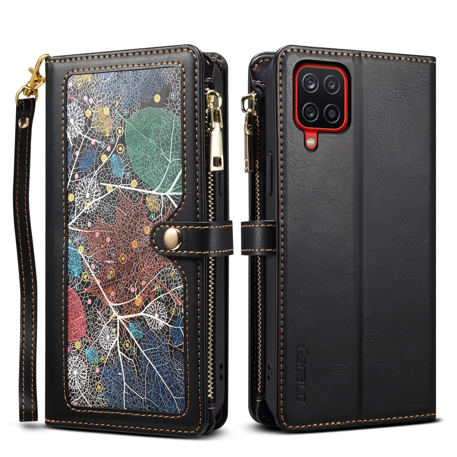 

Flip Leather Cover For Samsung Galaxy A42 A34 A32 4G 5G Magnetic Skin Zipper Layered RFID Anti Theft Brush Wallet Card Slot Case