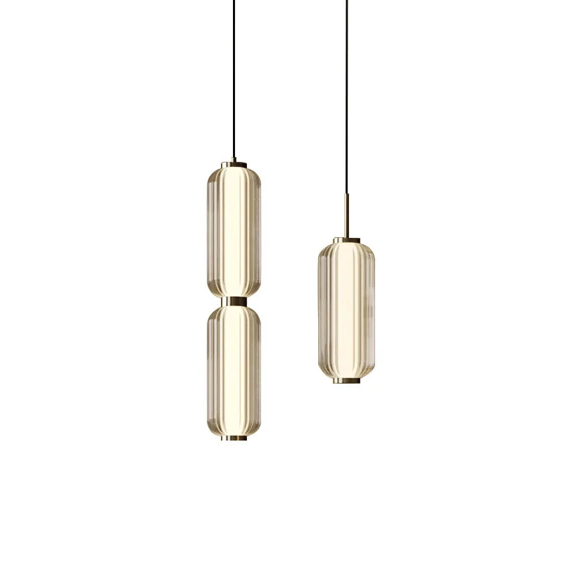 

Nordic postmodern bedside glass chandelier, simple and creative, restaurant bar hotel art lamp5