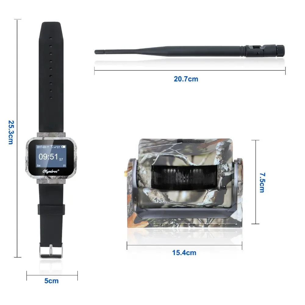 Wireless Alarm System Kits IR Night Vision Alarm Weatherproof 3 Motion Sensor 1 Receiver for Wild Hunting Blind Trap