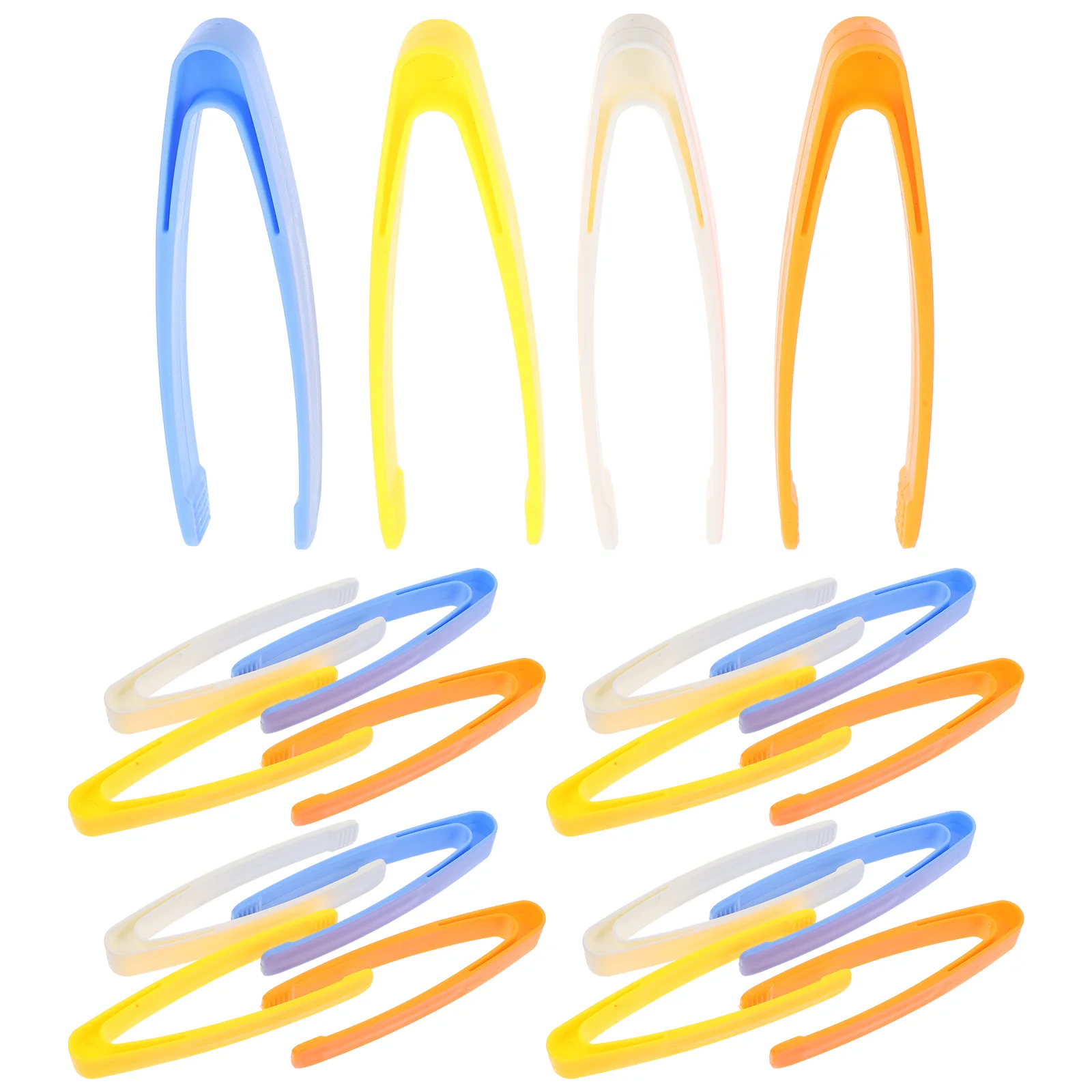 

20 Pcs Outdoor Tweezers Plastic Kids School Teaching Aid Mini Pompom Collecting Forceps Crafts Toddler Child