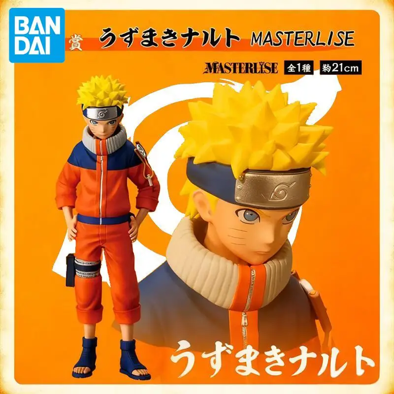 Em estoque bandai original naruto chunin exame figuras anime modelos de ação dos desenhos animados bonecas brinquedo desktop ornamento unisex festival presentes