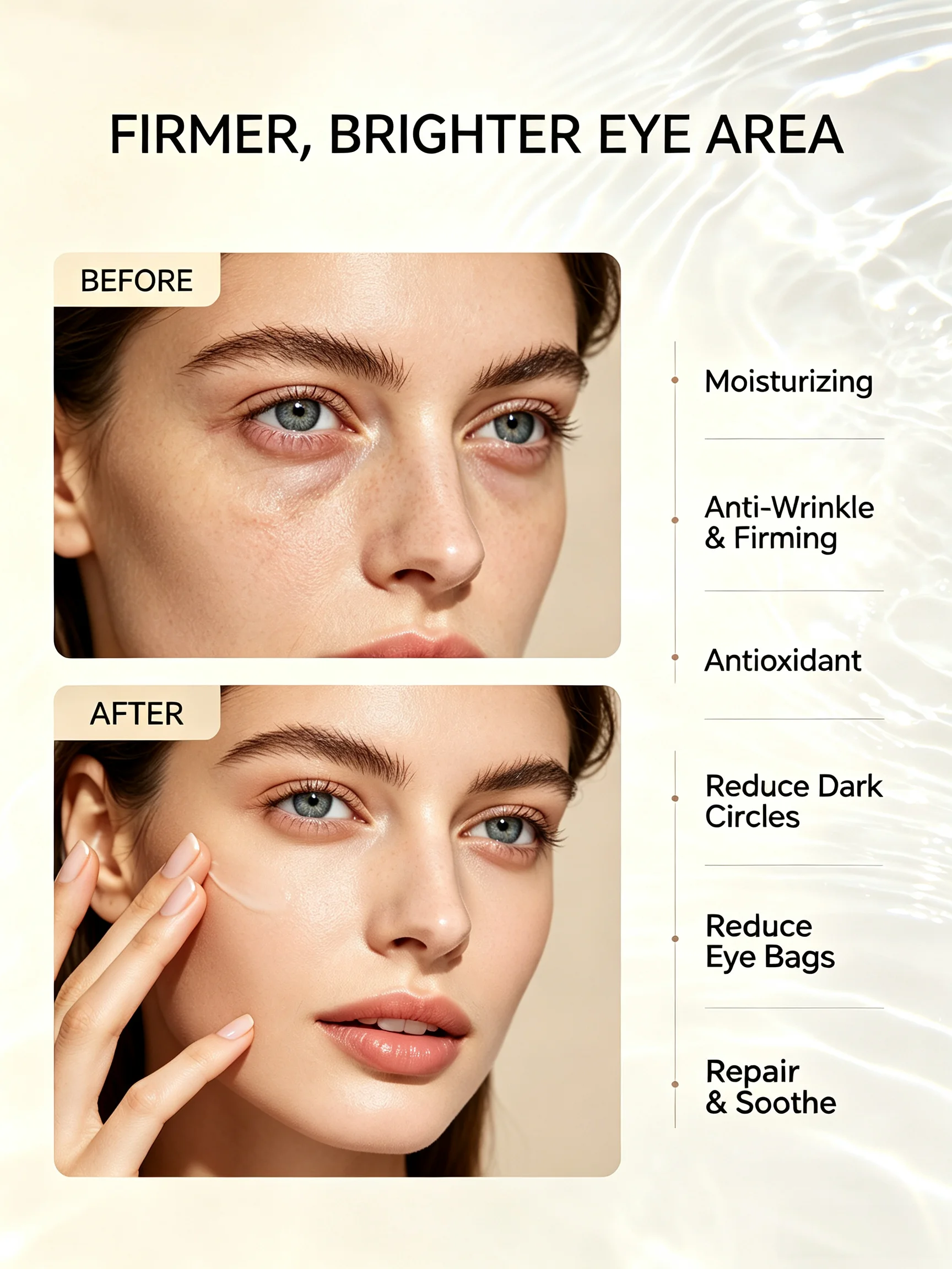 Effect Eye Cream Anti Wrinkle Tightening Moisturizer Remove Dark Circles Eye Bags Antioxidant Repair Sensitive Eye Area