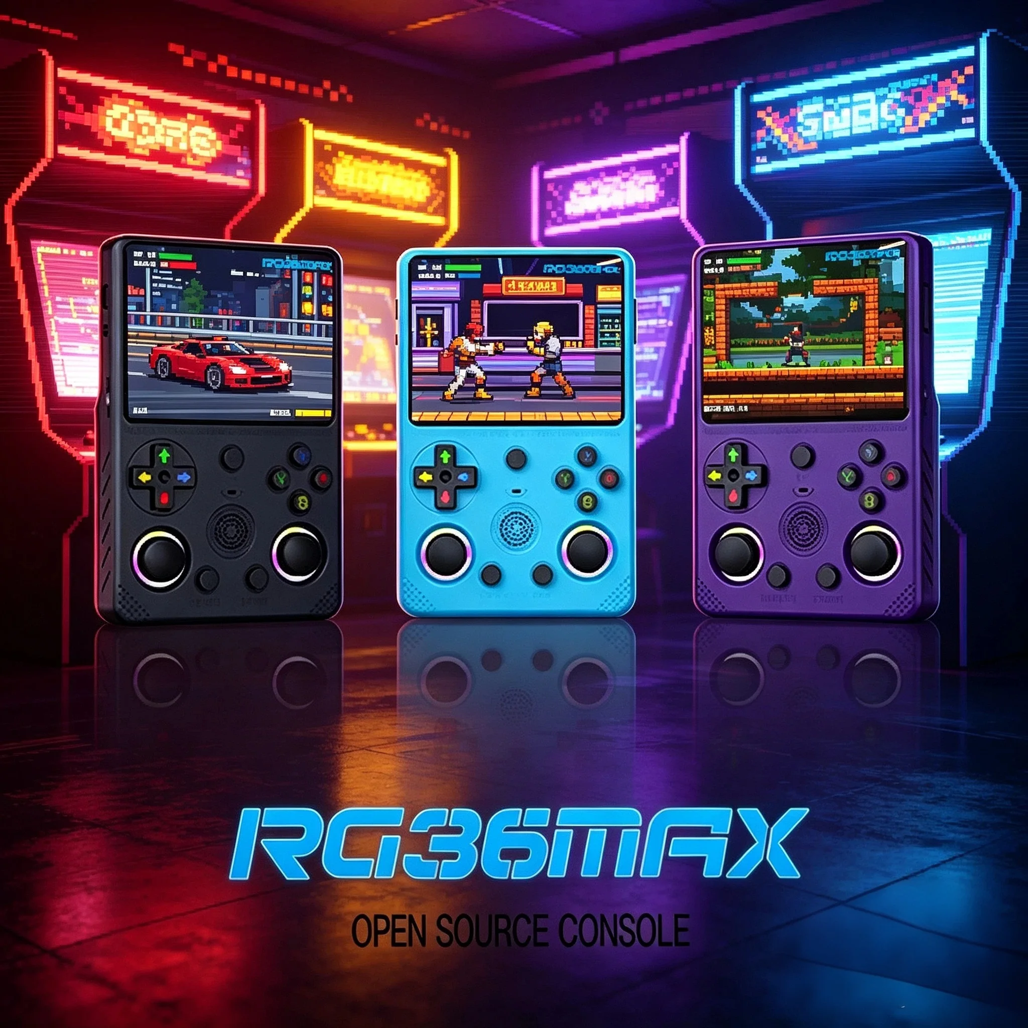 RG36max Ultra Retro Handheld Game Console Open Source Linux System 3.5-Inch IPS Screen Portable Handheld Game Console