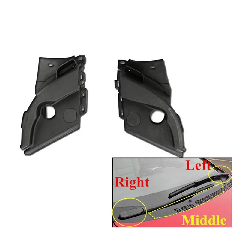 NCSMT 2Pcs Car Engine Hood Top Hinge Cover Wiper Deflector Trim for Honda Civic 2006 -2011 FA1 FD1 FD2 74220SNAA00 74210SNV