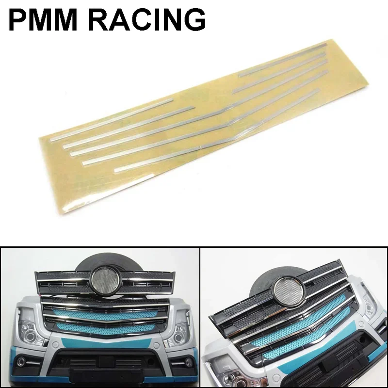 Front Face Air Intake Decorative Metal Strip for 1/14 Tamiya RC Truck Trailer Tipper Benz Actros 1851 3363 Car Diy Parts