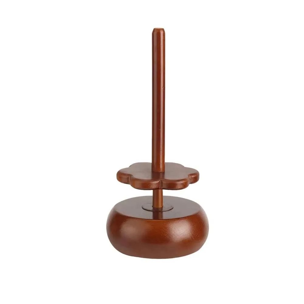 

Rotatable Design Wooden Yarn Winder Stand Portable Reusable Magnetic Skein Rack Smooth Rotation Space Saving Crochet Winder