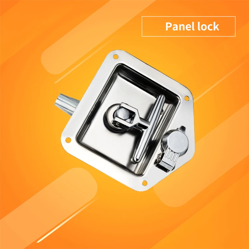 

MS858 Truck Door Lock T-Type Rotary Tongue Box Lock 304 Stainless Steel Tool Box Hood Lock Dark Lock Hook Hinge