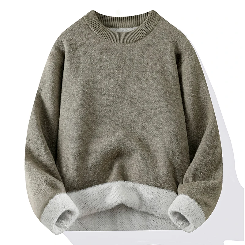 Sweater male winter Pullover O-neck Knitwear Long Sleeve Warm Sweaters Men Autumn Korean Luxury Clothing Sweater Men Clothing