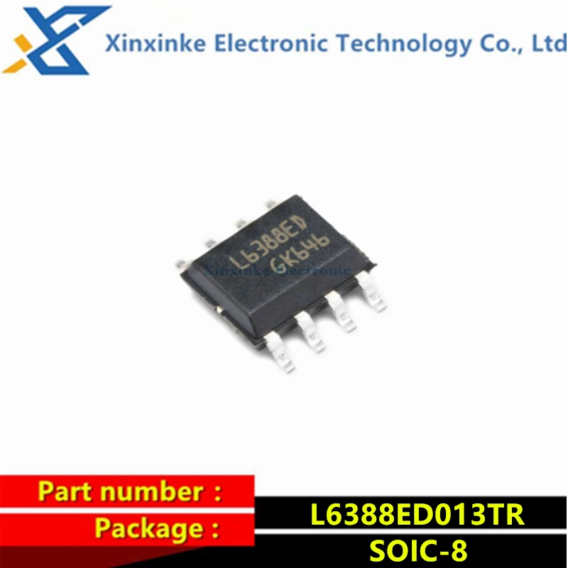 5PCS L6388ED013TR Marking：L6388ED SOIC-8 Gate Drivers High Volt High Low Driver