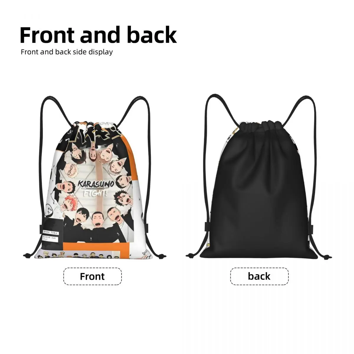 Аниме мальчик волейбол Haikyuu рюкзак на шнурке спортивный спортивный рюкзак шнурковая сумка для езды на велосипеде