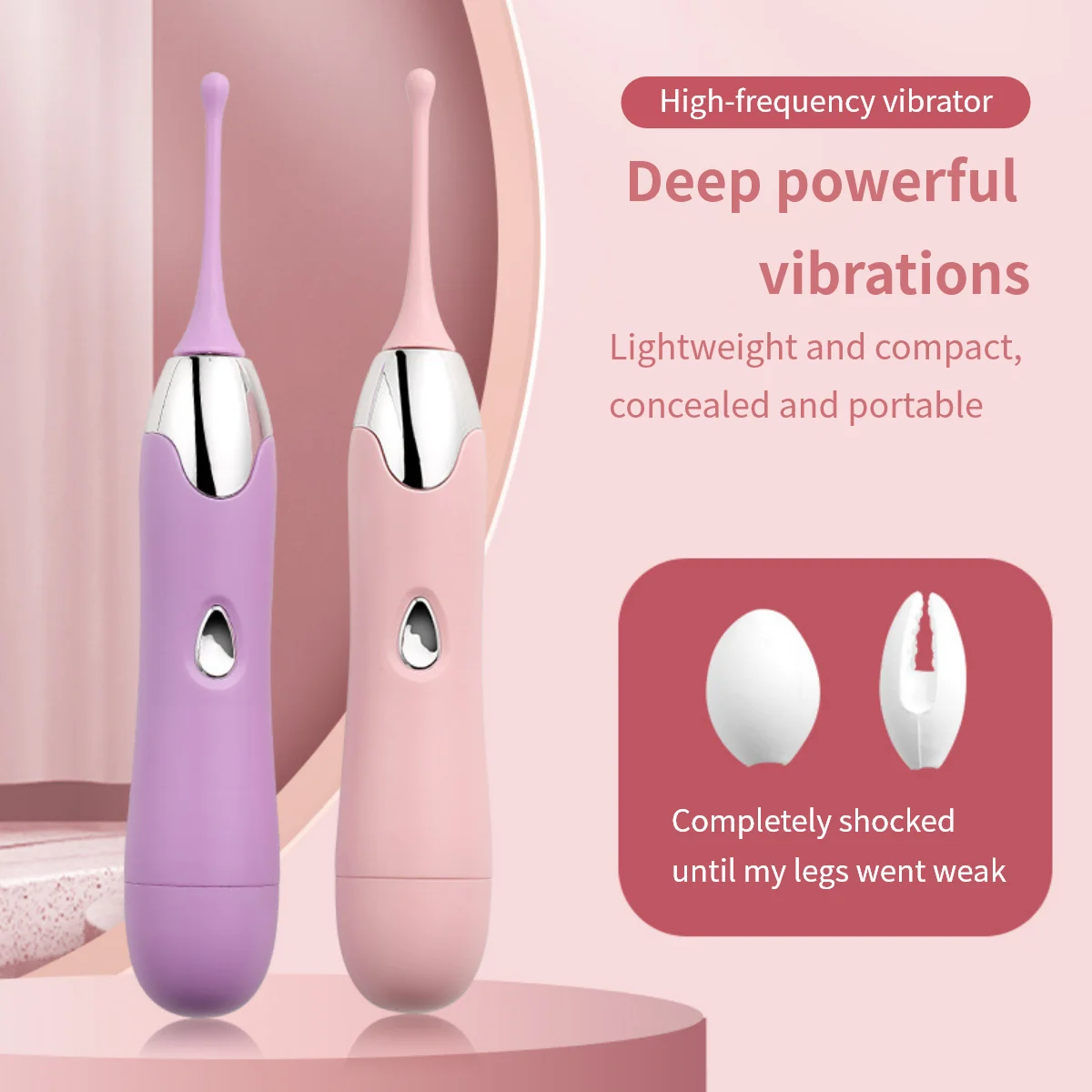 Honey Bean Clitoral Vibrator, Portable Massager for Women, Ultra-Quiet Travel Sex Toy, 10 Speeds Adult Toys view 2