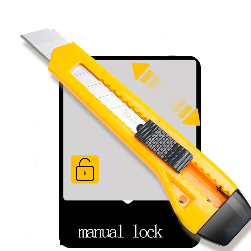 M&G Craft Knife, 18mm Large Paper Cutter, Refillable Blade, Suitable for Office and Industrial Use