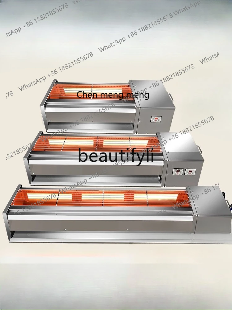 

Z189 Электрический гриль Коммерческий двусторонний нагревательный светильник Волновой гриль для барбекю Открытый киоск Бездымный гриль Стойка из утолщенной стали