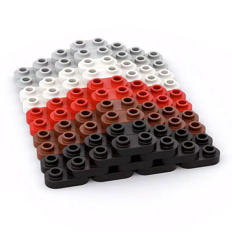 200pcs  MOC Brick Parts 35480 piastra rotonda 1x2 con borchie aperte compatibile Building Block particelle fai da te Assmble Kid