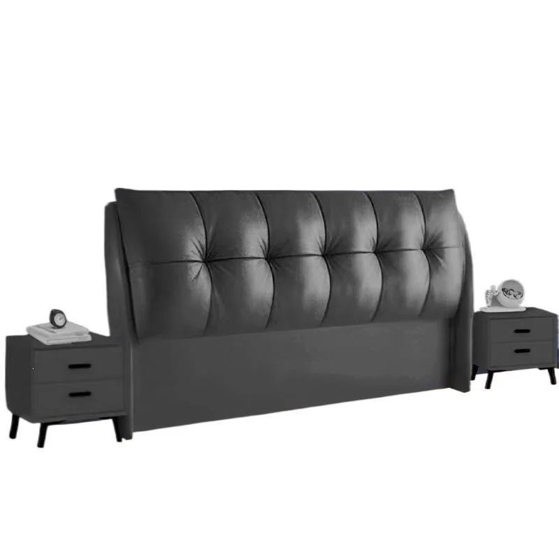 Ecological solid wood soft bag leather headboard, modern simple wind, bedside backrest integrated floor, others