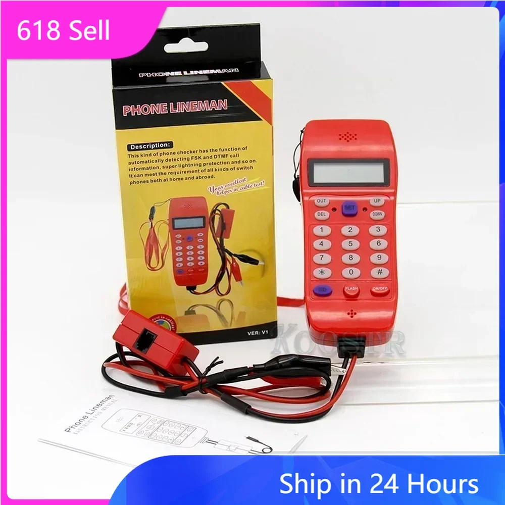 

ZHOUCE NF-866 Telecom Check Telephone Line Check Survey Line Tester Alligator Clip Telephone Tester
