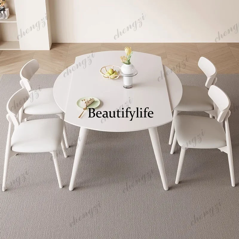Modern Aesthetics Restaurant Table High Quality Comfortable Unusual Nordic Dining Table Cream Wind Mesas De Jantar Furniture