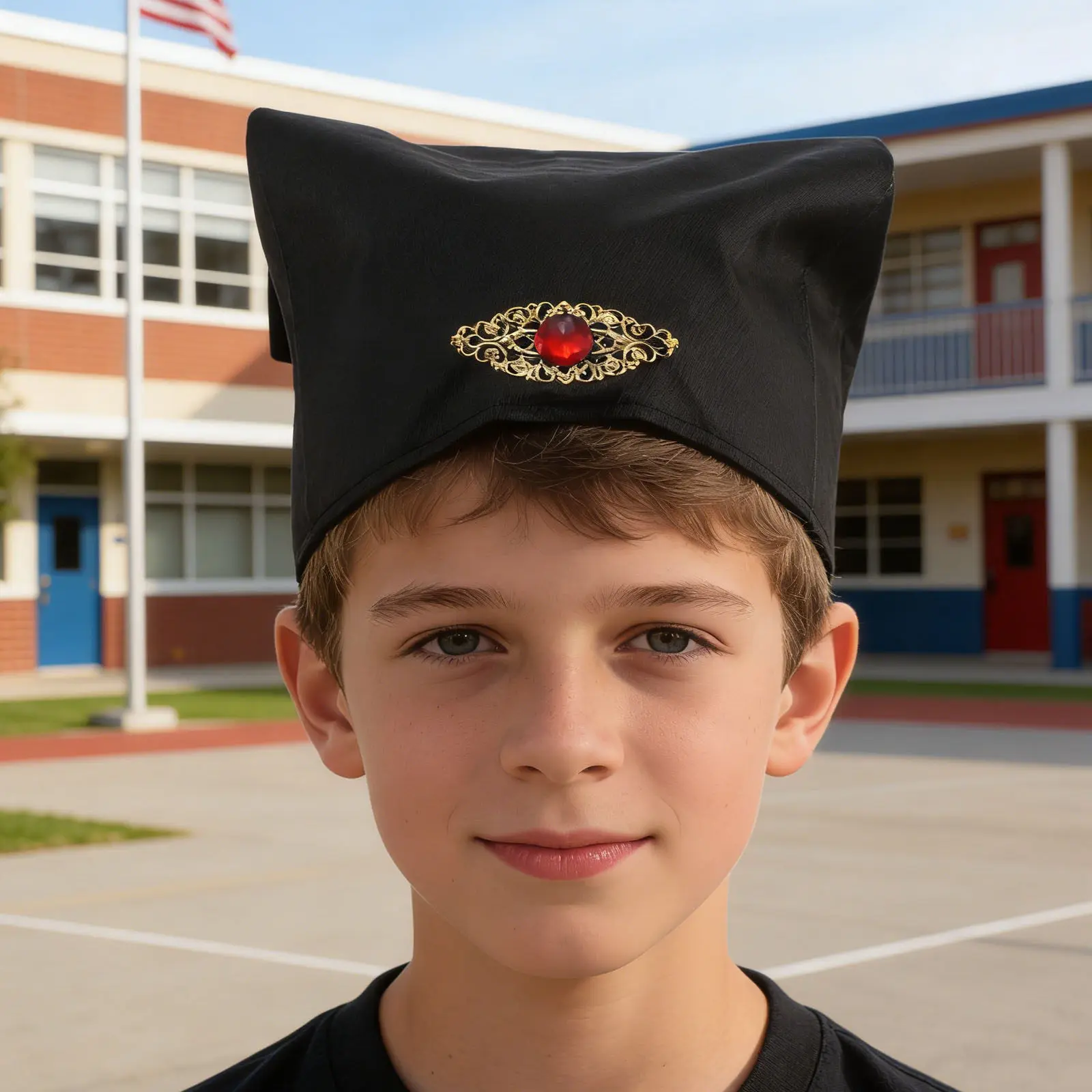 

Детская шляпа в старинном стиле, с ручной вышивкой, традиционный китайский головной убор для выступлений, фестивалей, вечеринок, косплея, театральных постановок