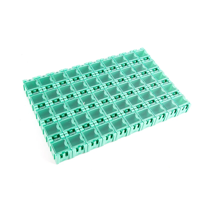 50Pcs/Set SMD SMT Electronic Component Container Mini Plastic Storage Boxes kit desk organizer 25 x 30 x 20mm