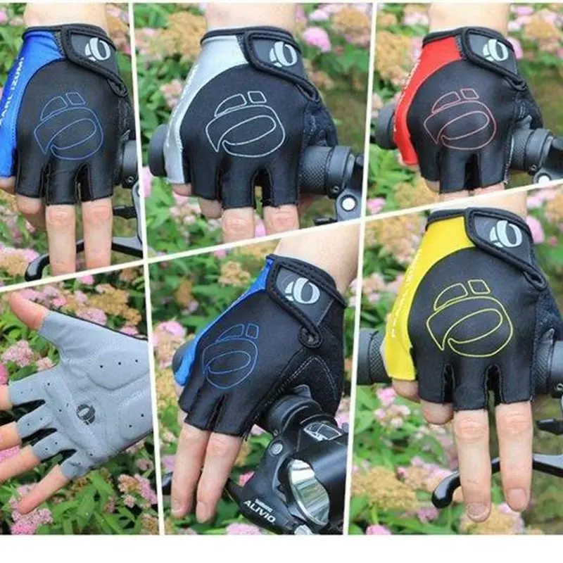 Luvas de ciclismo de meio dedo para homens e mulheres, antiderrapante, respirável, ultraleve, MTB, bicicleta, esportes, academia, bicicleta, 1 par