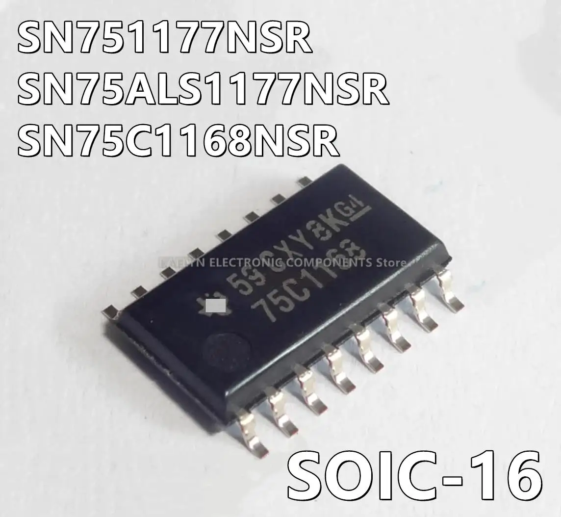 5Pcs/lot SN751177NSR SN751177 SN75ALS1177NSR 75ALS1177 SN75C1168NSR 75C1168 2/2 Transceiver Half RS422, RS485 16-SOIC