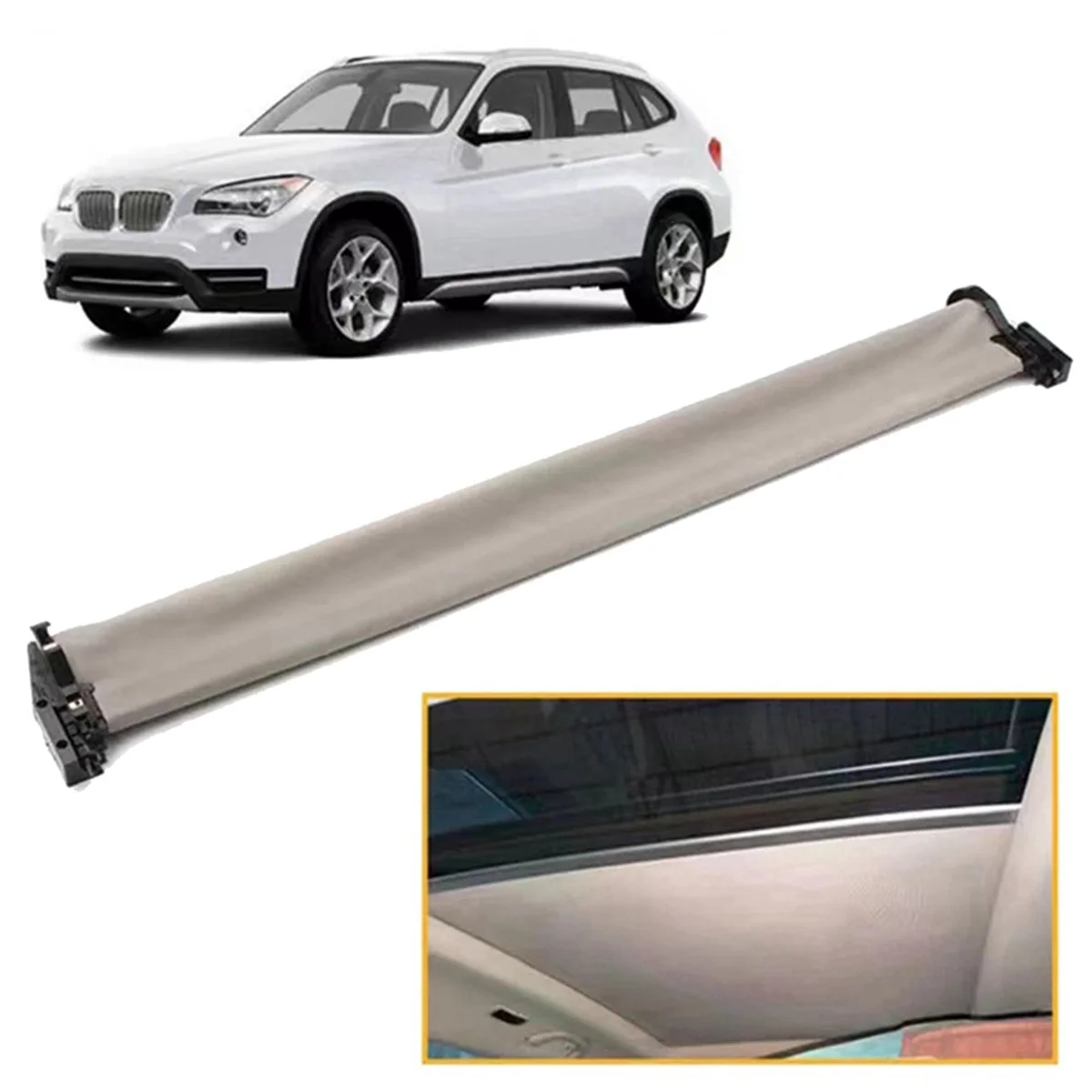 2Pcs Sunroof Sunshade Sunroof Roller Shade Assembly for BMW X1 F48 F45 F46 2007 - 2018 54107391796,54107391797