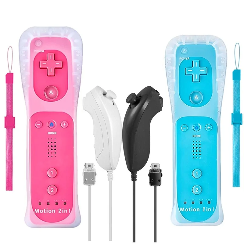 2 In 1 Bluetooth Game Controller Wireless Remote Control For Nintendo Wii/Wii U Optional Motion Plus Family Gaming Accessory Kit