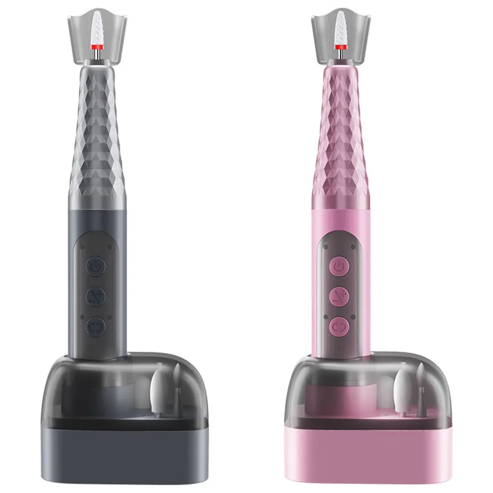 1세트 6단 속도 전동 네일 광택 및 필링 기계, 스크린 디스플레이, 초보자를 위한 뷰티 핸드 살롱용 매니큐어 그라인딩 도구