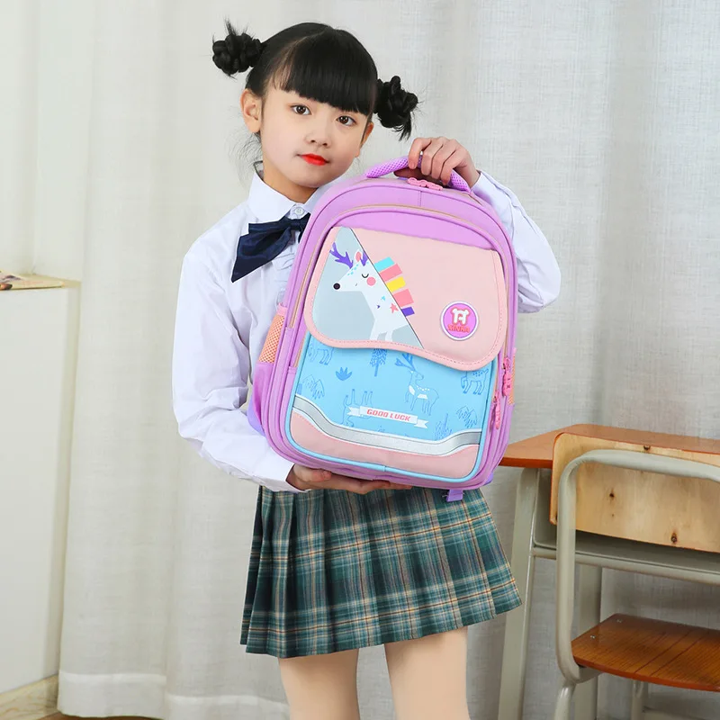 2023 New Spring Cartoon Lovely Dinosaur Fawn Waterproof Backpacks for Kindergarten 3-6 Years Old Boys and Girls Large Capacity