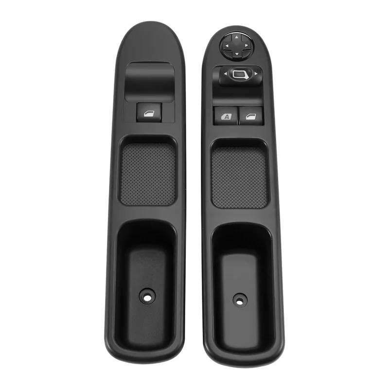 2Pcs Driver Side + Passenger Side Electric Power Window Control Switch for 207 2007-2015 6554QC 6490HQ 6554HJ