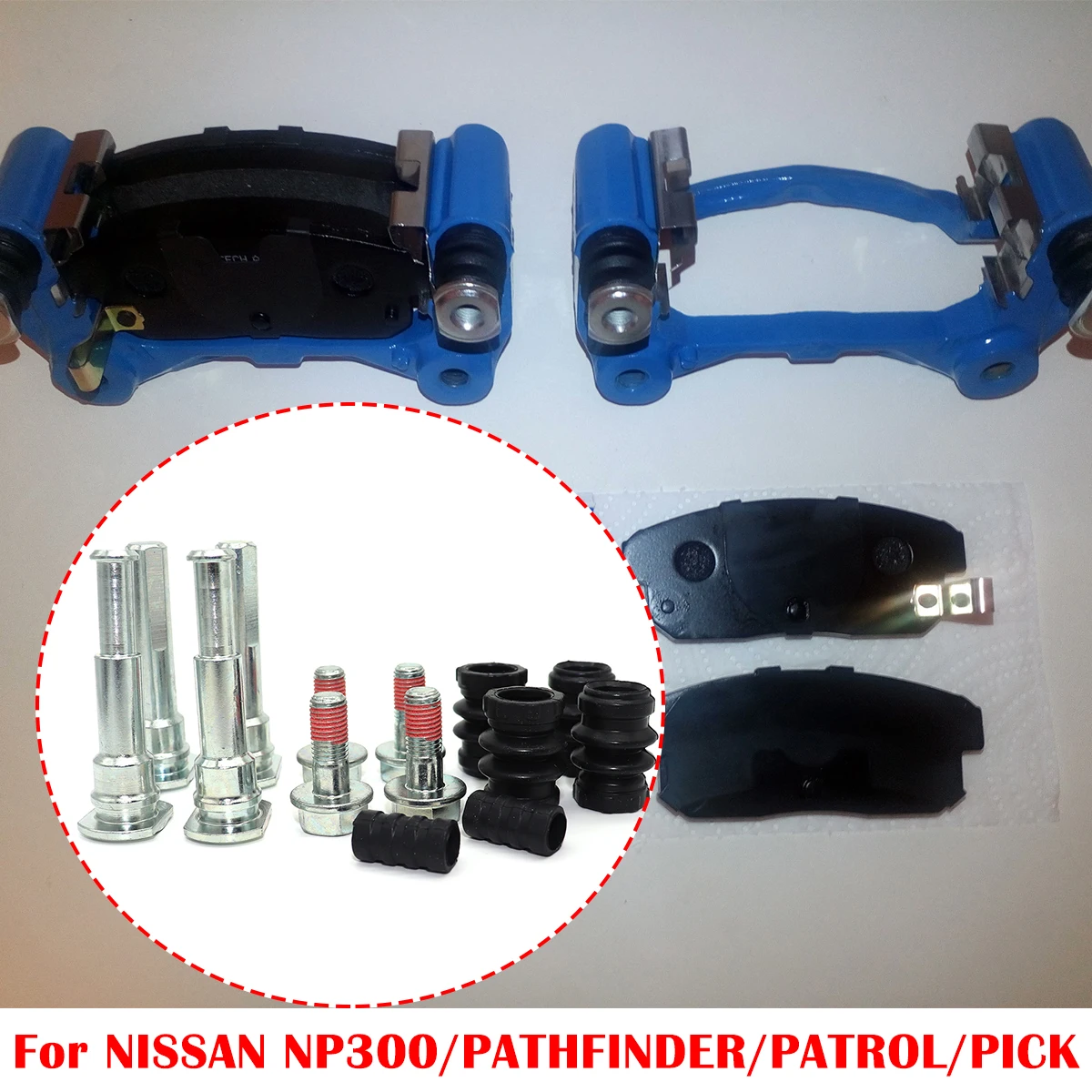 Brake Caliper Cylinder Slider Guide Pin For Disc Housing Bolts Rubber Bushing Boot For NISSAN NP300 PICKUP PATHFINDER PATROL