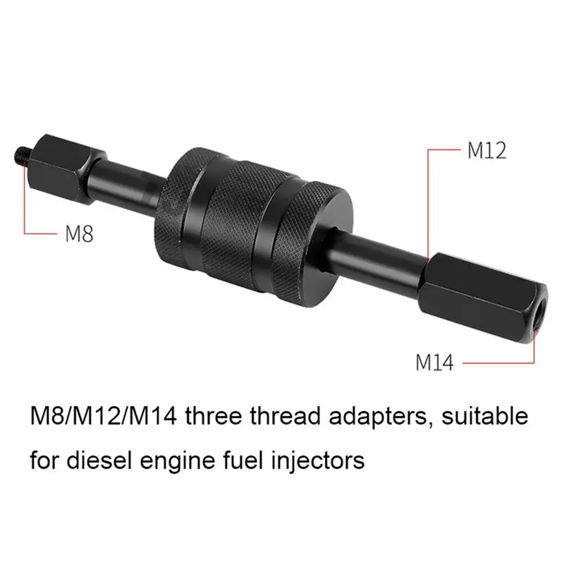 AA63 HOT M8 M12 M14 Injector Fuel Injector Remover Tool Extractor Installer Tool Diesel Injector Puller With Hard Case Accessory