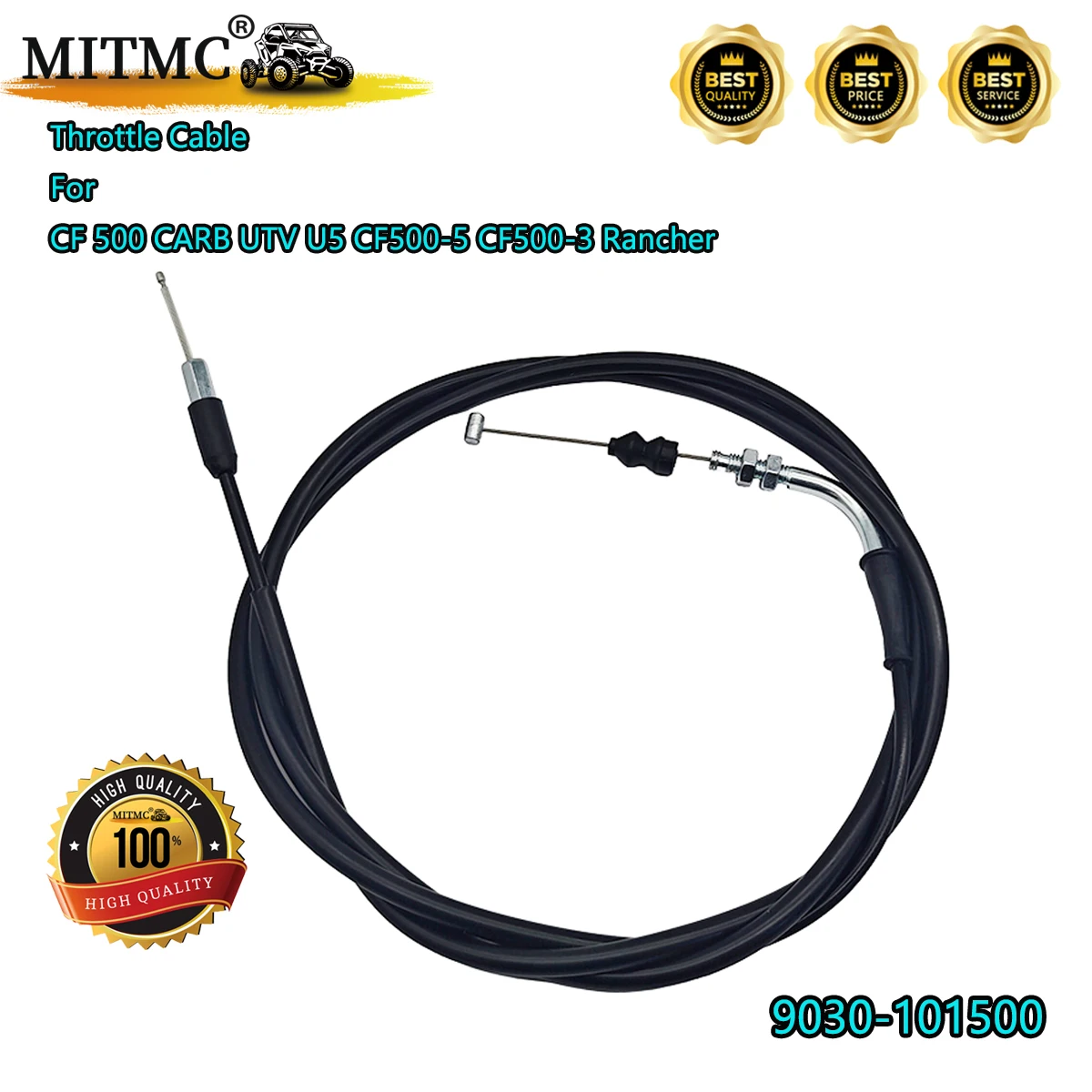 

High Quality Throttle Cable For CF 500 Uforce 500 CARB UTV U5 CF500-5 CF500-3 Rancher 9030-101500