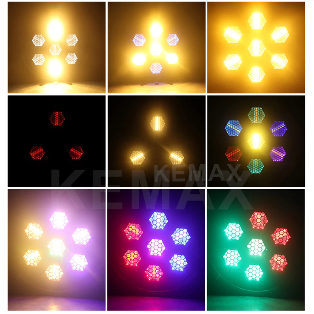 Retro podiumlicht 7 LED COB DMX-besturing Geluidsgeactiveerd RGBW Pixel Achtergrondeffect Disco-verlichting voor bruiloft Concert DJ Club