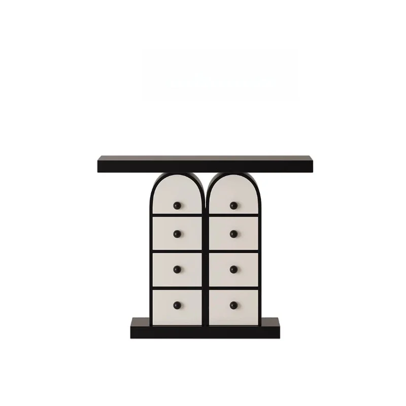 

Light luxury creative contrasting color storage art desk, case model house, aisle corridor, Memphis entrance