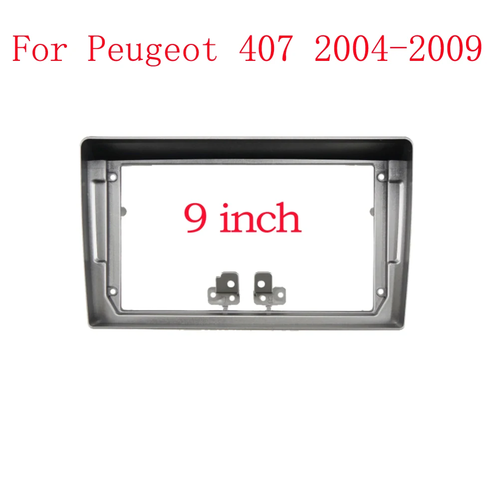 9 Inch Car Frame Fascia Adapter Canbus Box Decoder For Peugeot 407 2004-2009 Android Radio Dash Fitting Panel Kit