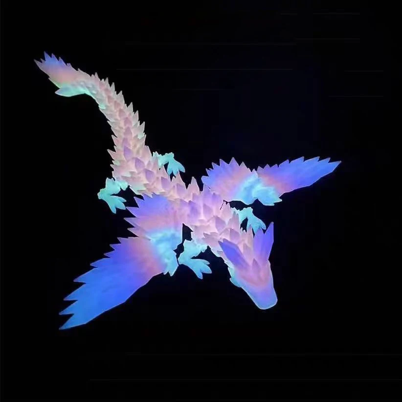 15cm 3D-Gedruckter Drache mit Beweglichen Flügeln Büro-Schreibtisch-Accessoire Kreative Heimdekoration Perfektes Weihnachtsgeschenk Feiertagsgeschenk Spielzeug