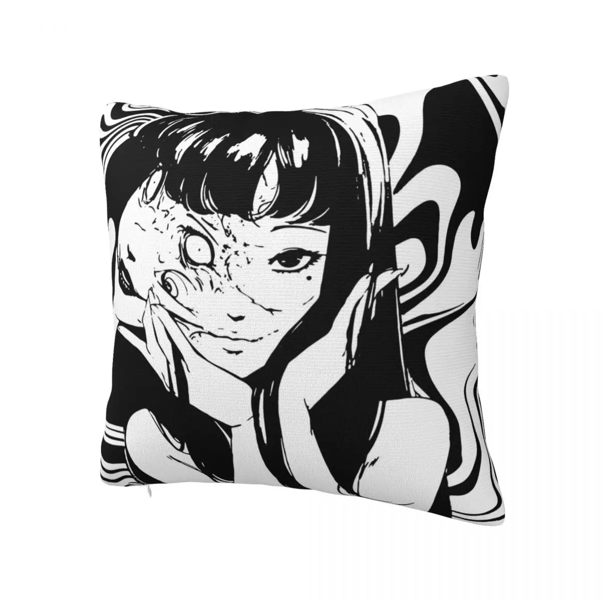 Junji Ito Tomie Horror Manga Pillowcase Printed Polyester Cushion Cover Decorative Throw Pillow Case Cover Home Square 45X45cm