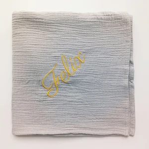 Personalisierter Name benutzerdefinierte Stickerei Baby Baby Baumwolle Swaddle Baby Neugeborene erhalten fest 12 Hauptverkäufe personalisierte Roben mit Namen - №11