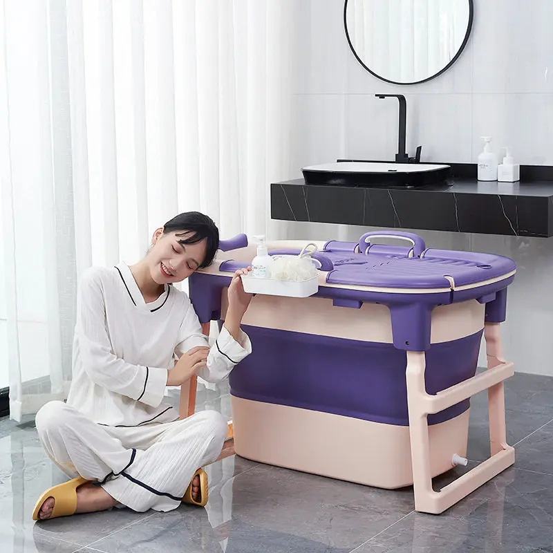 YG  Adult foldable bathtub for bathing, household full-body thickened adult bathtub, elevated bath tub