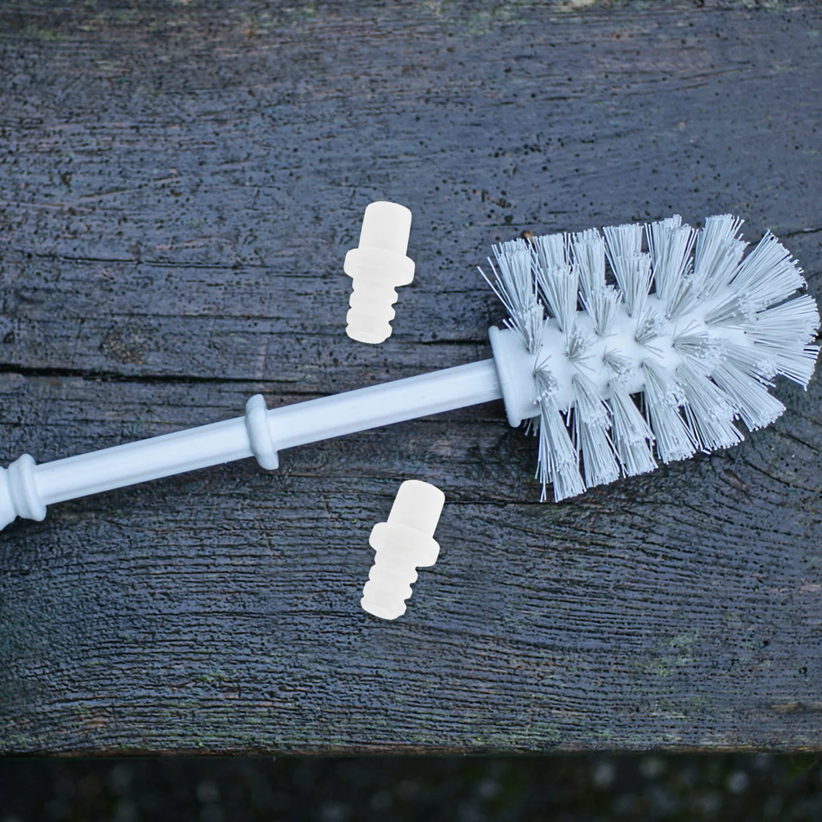 20Pcs Toilet Brush Head Adapter Spiral Threaded Tip Connector for Handle Replacement Ergonomic Design Secure Stable Connection