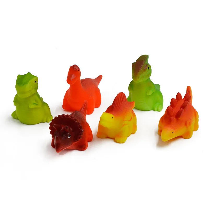 6 قطعة/المجموعة الكرتون الديناصورات الصغيرة متوهجة لعبة الاطفال المياه اللعب متوهجة المياه السائلة الاستشعار قابلة لإعادة الاستخدام حمام الطفل لعبة أجواء مضحكة