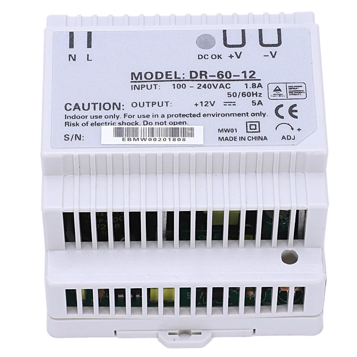 Fuente de alimentación carril Din 60w 12V ac dc convertidor-60-12 fuente de alimentación 12v 60w