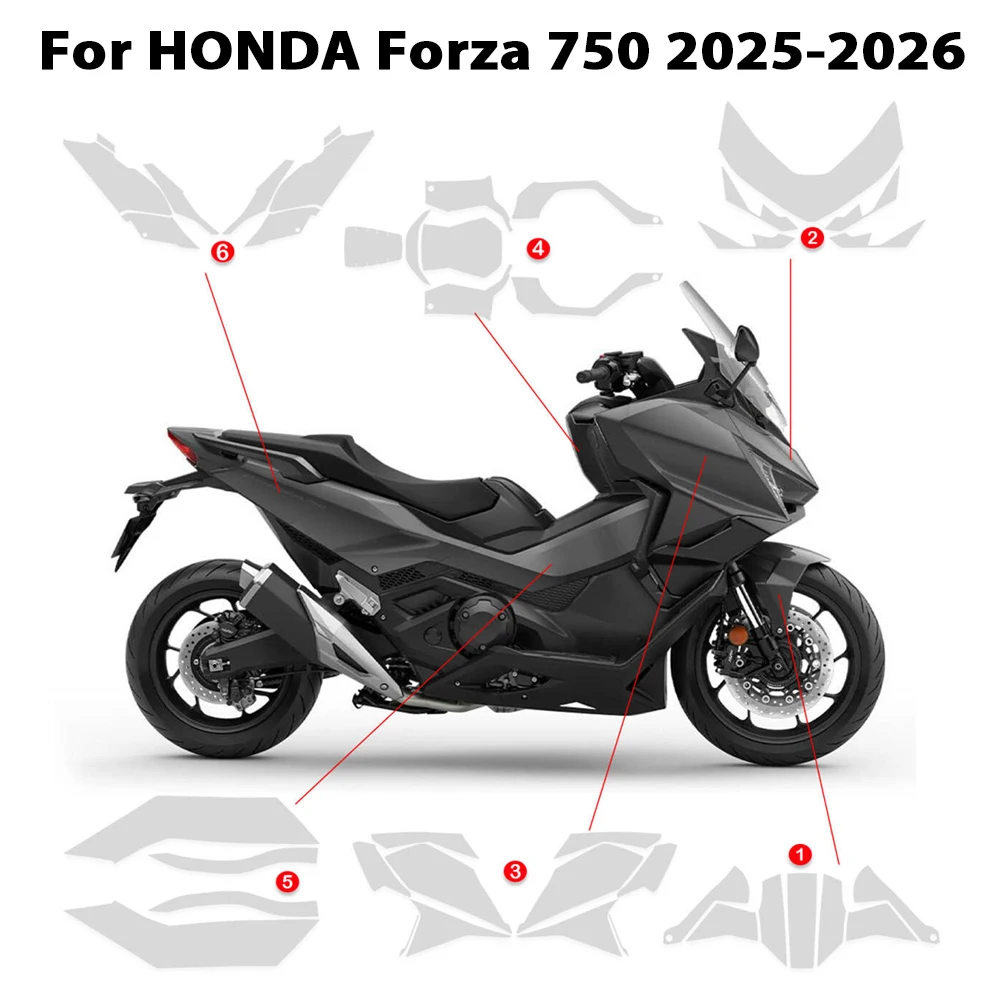 

For HONDA FORZA 750 2025+ PPF Anti Scratch Invisible Paint Protection Film For Forza750 TPU Motorcycle Fairing Protective Kits
