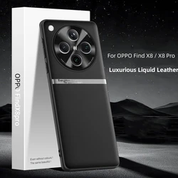 For OPPO Find X8 Pro Case Luxury Liquid Leather Skin-friendly Cover For OPPO Find X 8 X8Pro Camera Protection Shockproof Bumper