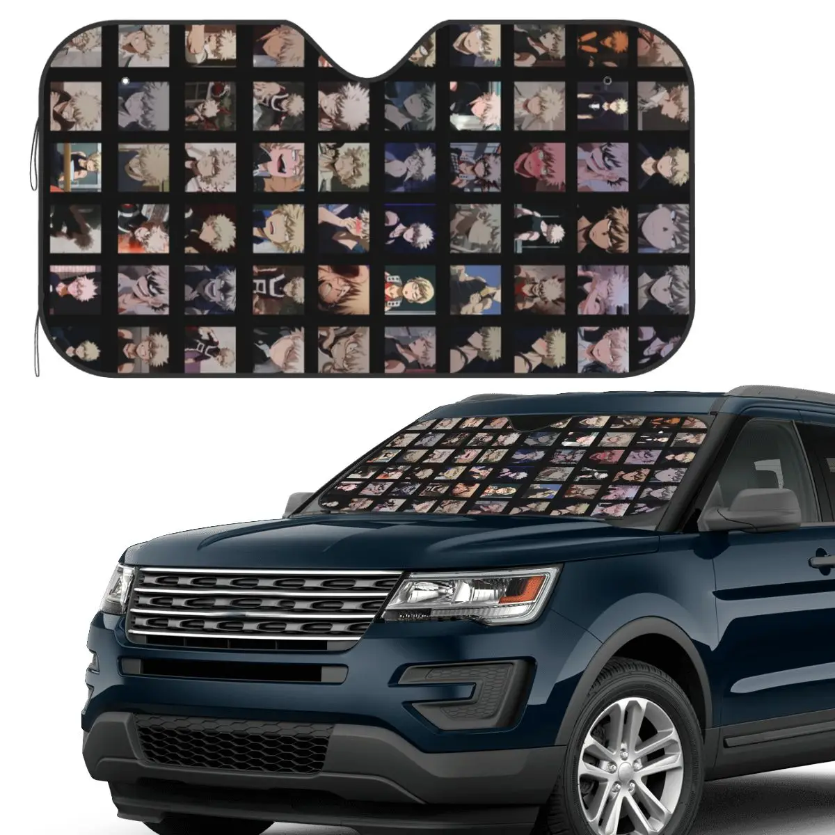 

Bakugo Katsuki,My Hero Academia Sunshade Windscreen Car Front Windshield Window Sun Visor Accessories Covers