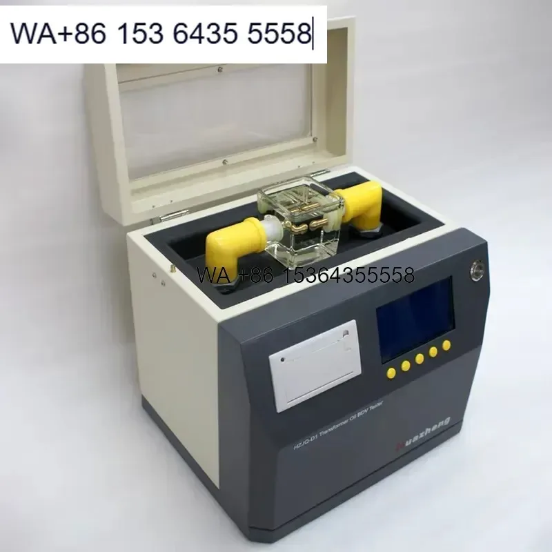 Wmwmnu for Huazheng Insulating Oil Breakdown Voltage Tester HZJQ-D1 70KV Battery Supply AC220V 1 Year Warranty High Accuracy
