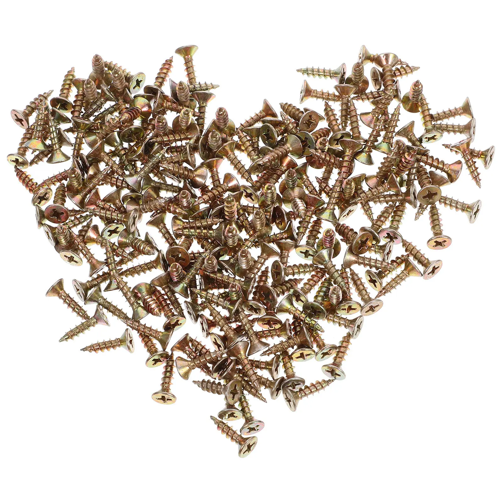 200Pcs Self-Tapping Screws 4Mm Galvanized -Resistant Countersunk for Drywall Fiberboard Installation Small Metal Screws