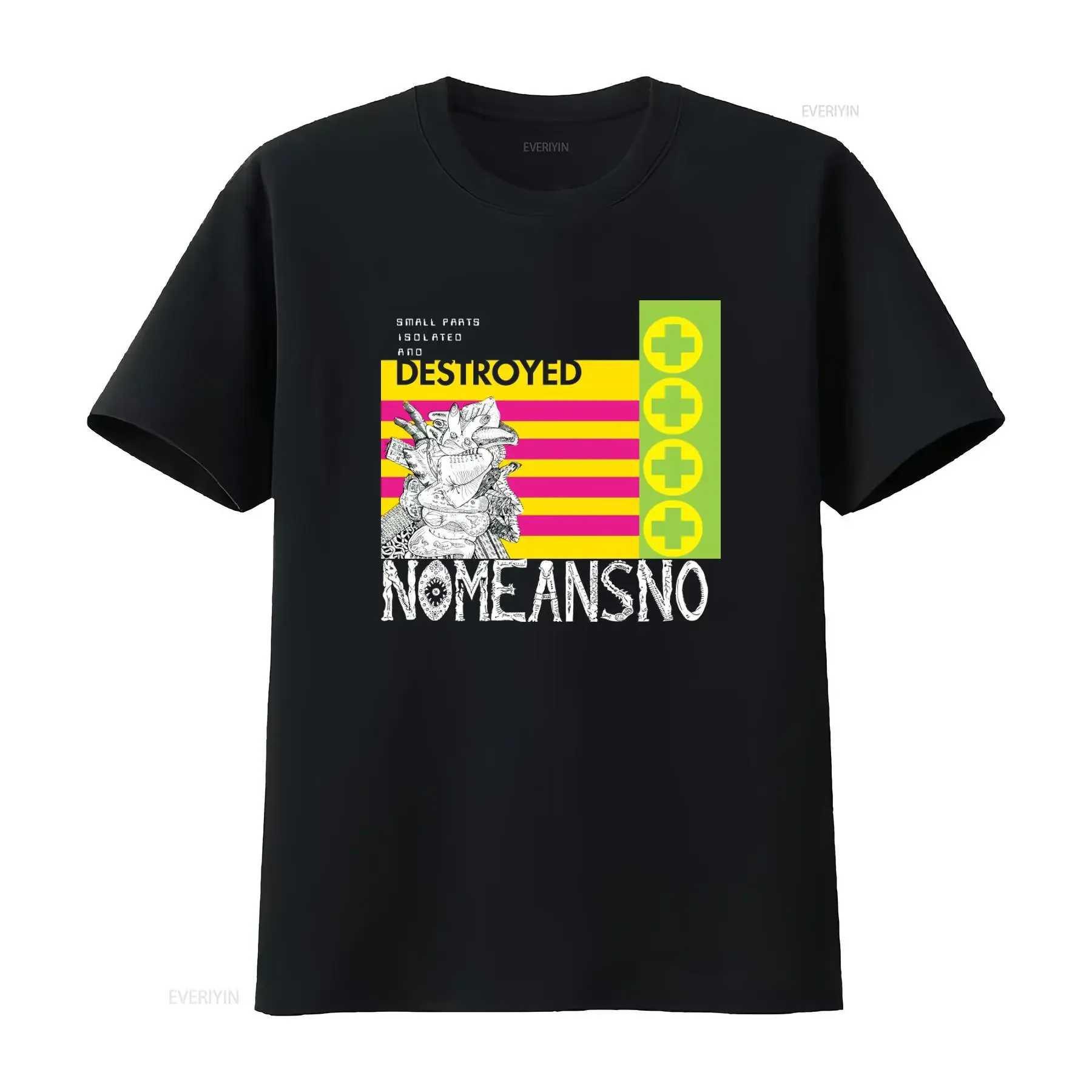 Unique Nomeansno Small Parts Isolated and Destroyed T Shirt for S 4XL vintage Washed Top For Everyday Wear graphic Casual