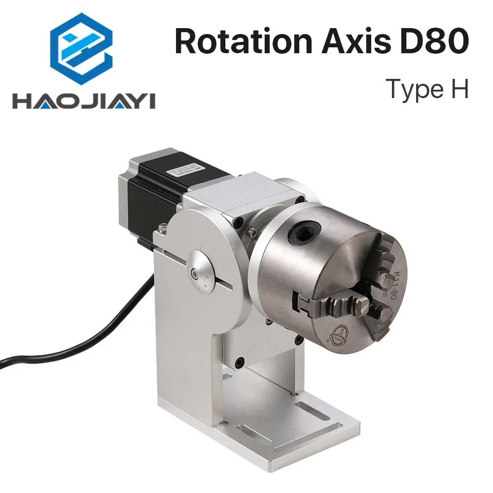 Laser Marking Machine Rotary Device Rotation Axis D80 Type H Three Chuck Rotary Attachment for Marking Machine